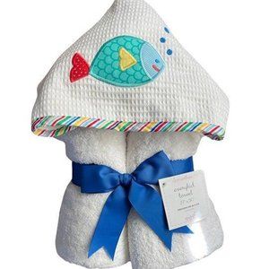 NWT 3 Marthas Everykid Hooded Towel - Fish